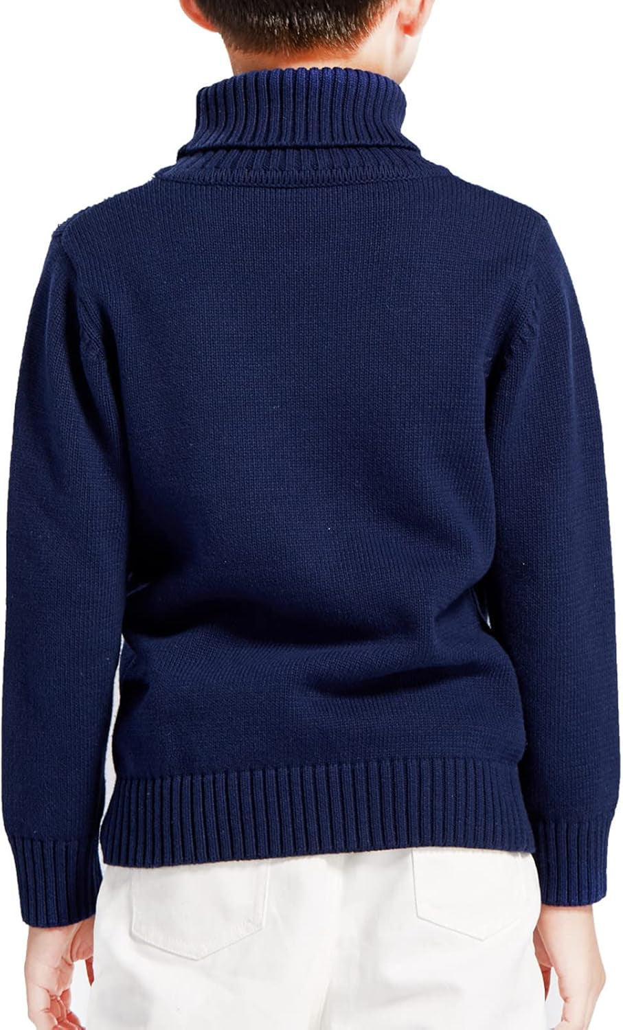 Kids Long Sleeve Sweater Argyle Uniform Plaid Turtleneck Pullover for Boys Girls