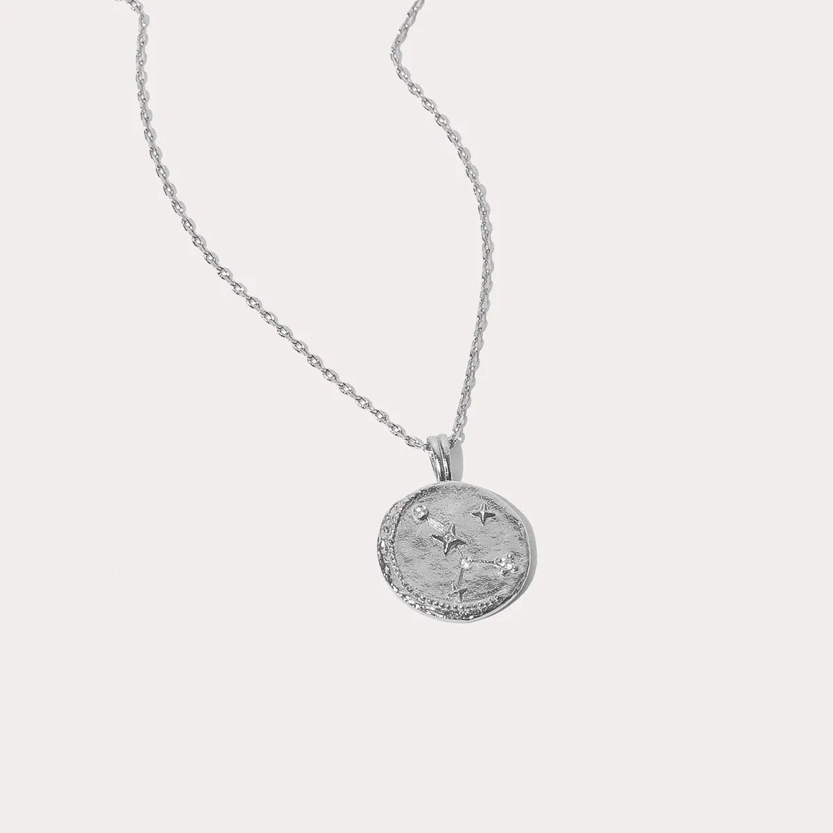 Cancer Zodiac Pendant Necklace in Silver