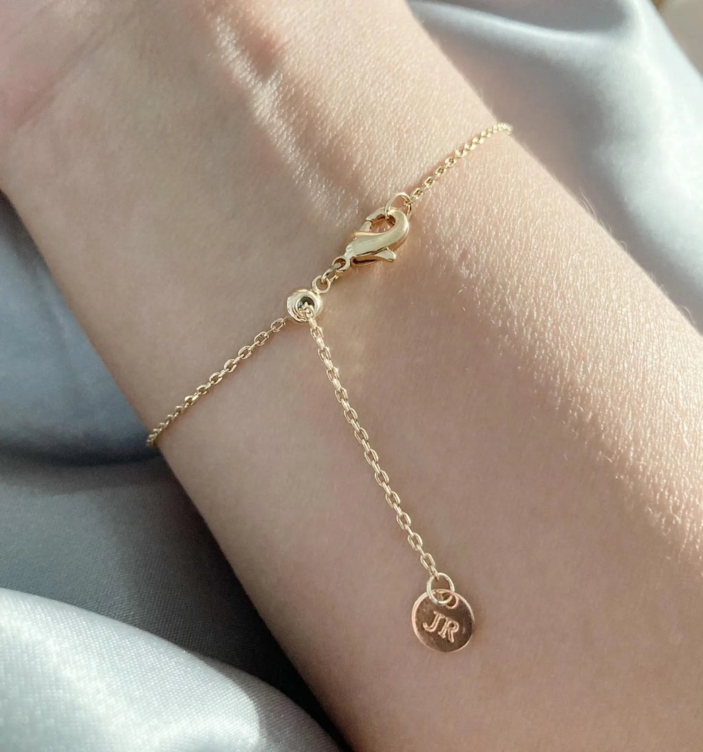 18K Gold Love Bracelet: Minimalist Friendship Jewelry, Gift for Her