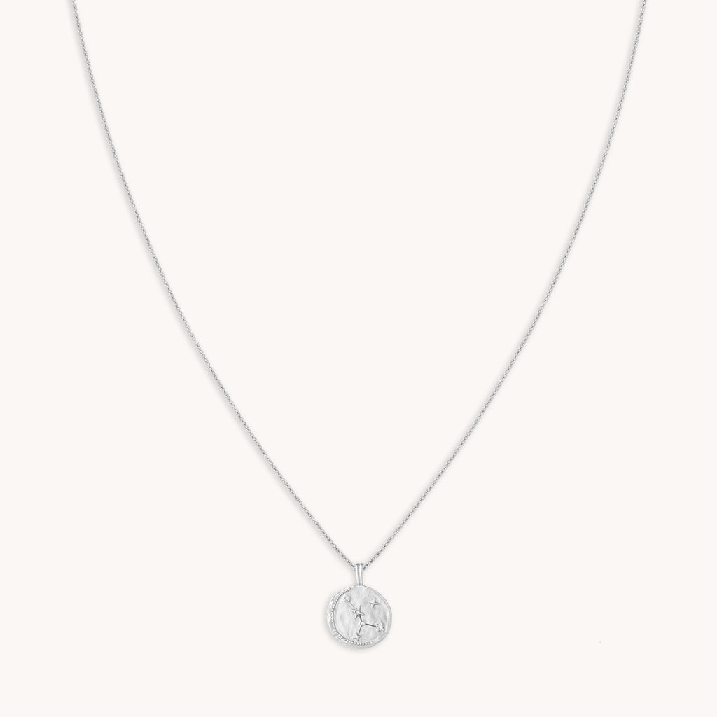 Cancer Zodiac Pendant Necklace in Silver